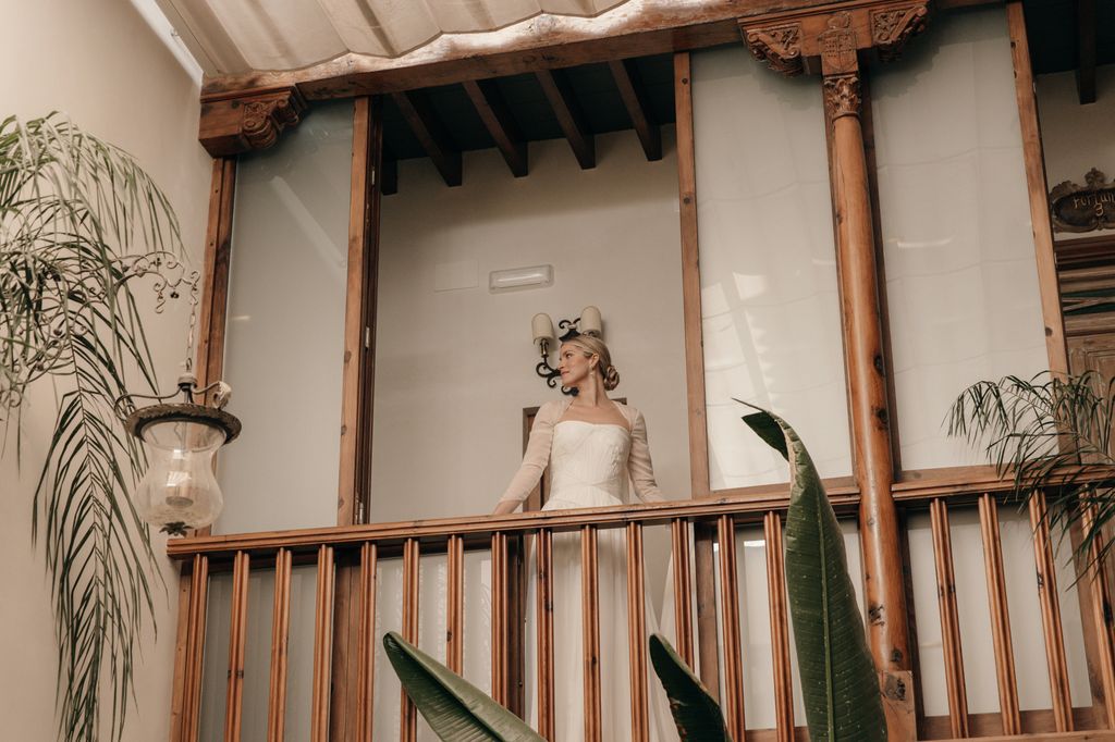 Vestido de novia drapeado