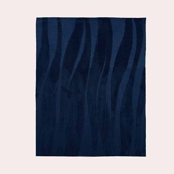 Magny Alfombra de Tejido Tufting con Relieve Azul Maisons du Monde
