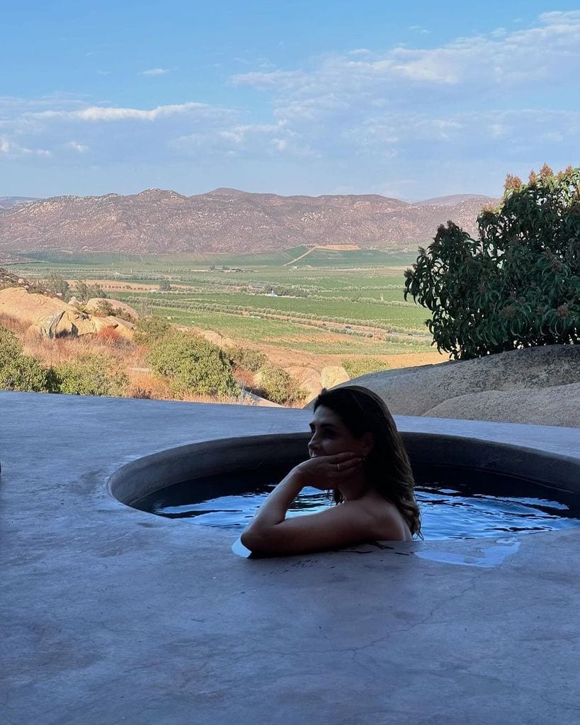 La actriz presumió la espectacular vista desde su hotel