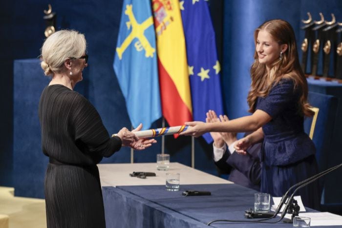 La princesa Leonor y Meryl Streep