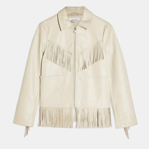 chaqueta flecos