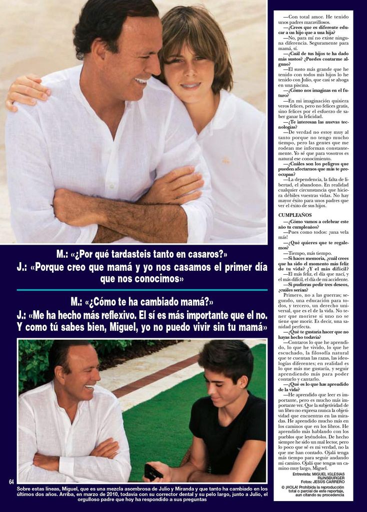 Julio Iglesias y su hijo HO4130