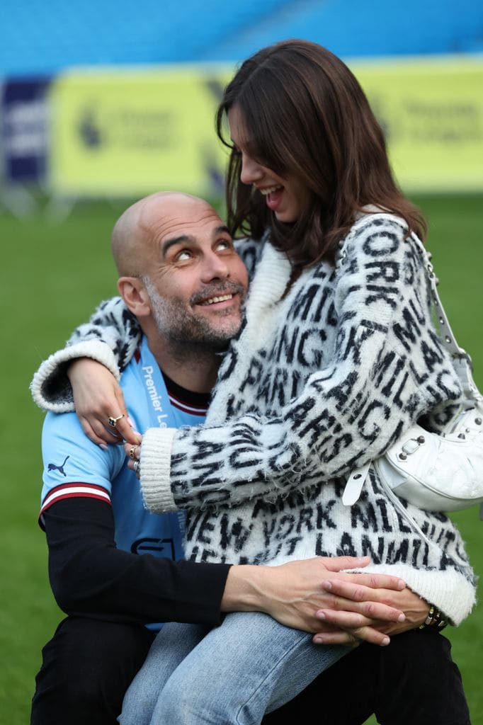 Guardiola con su hija Valentina