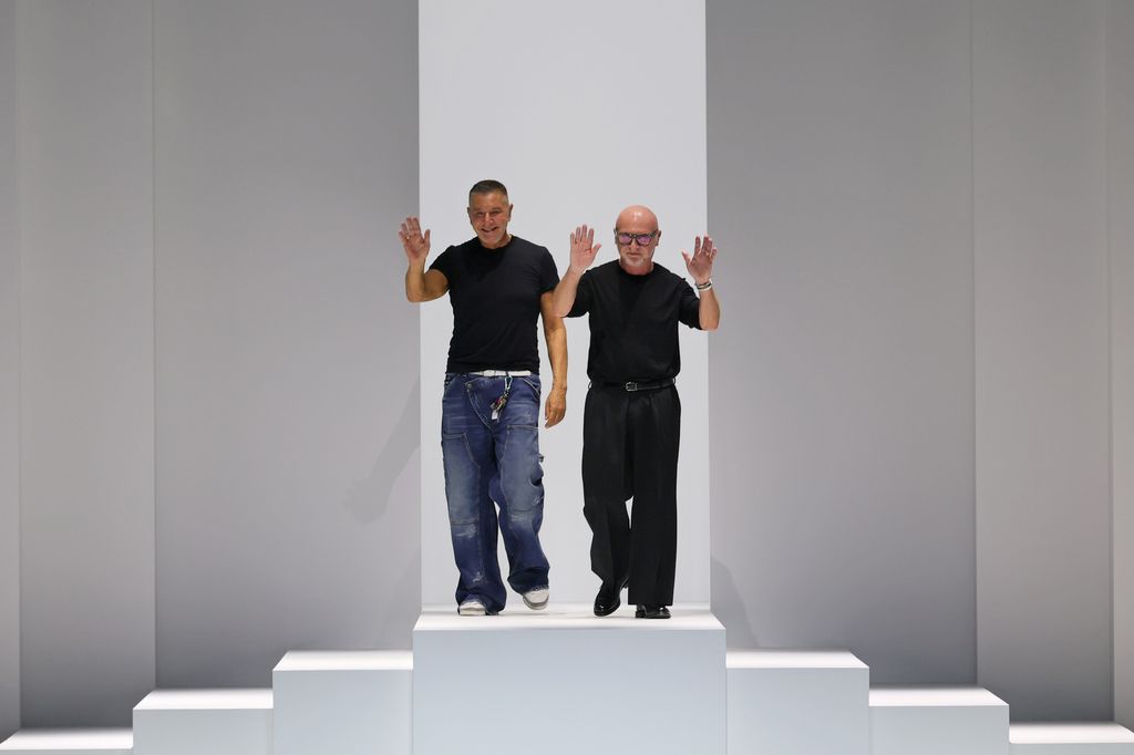 Domenico Dolce y Stefano Gabbana en el desfile de Dolce & Gabbana durante Fashion Week en Milán el año pasado.