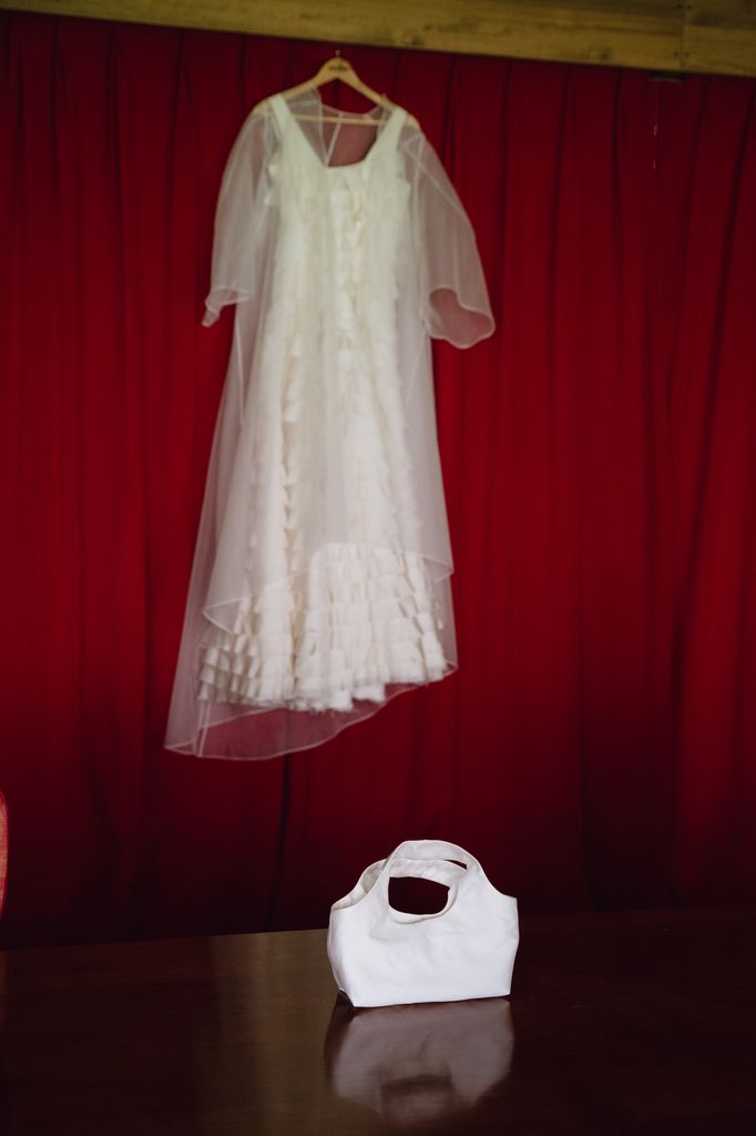 Vestido de novia con volantes y cancán de Ynés Suelves