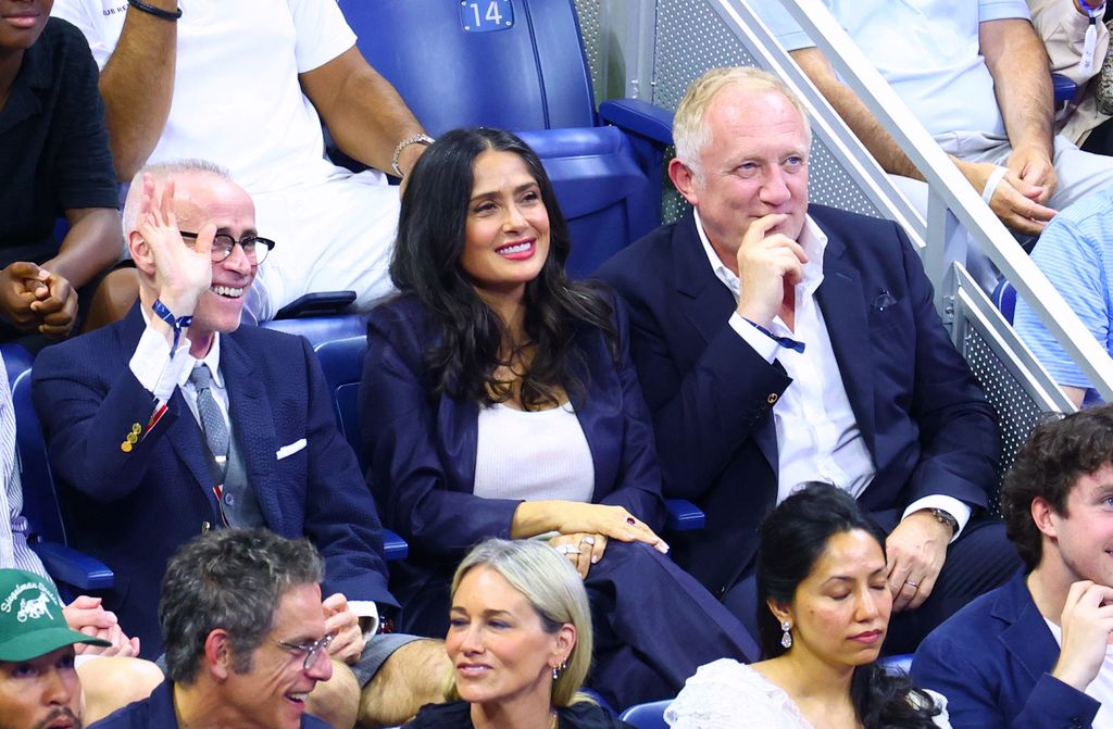 Salma Hayek y Francois Henry Pinault en el torneo.