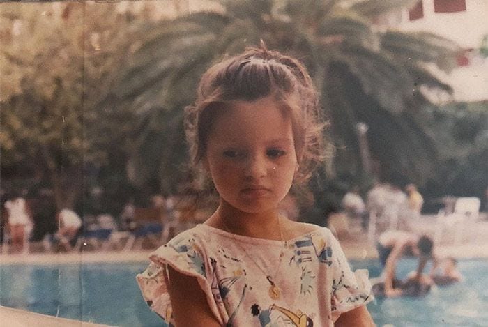 Sara Carbonero de pequeña