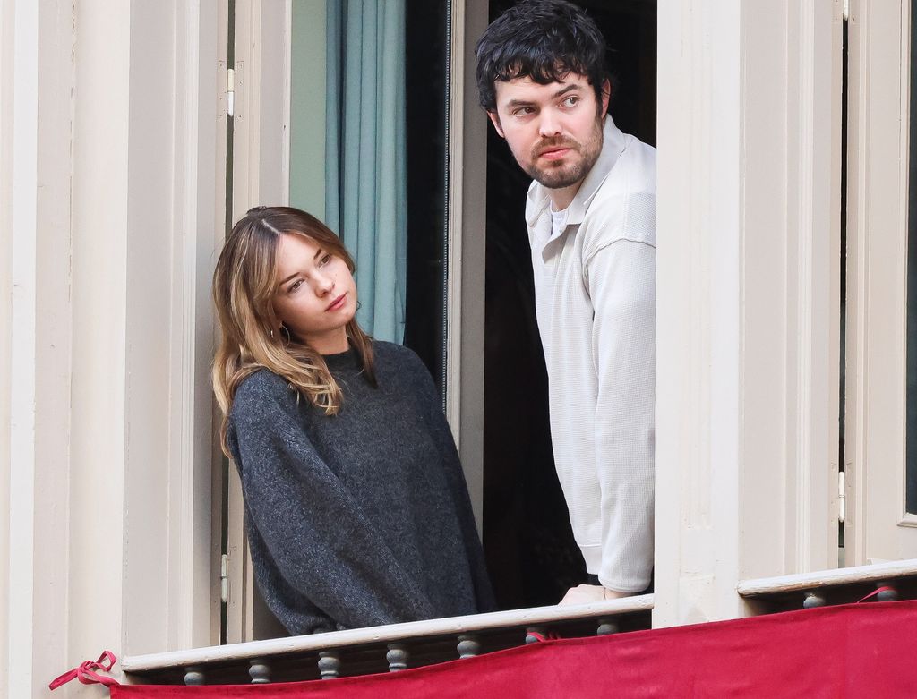 Stella Banderas and Alex Gruszynski en la Semana Santa de Málaga. 29 de marzo de 2024