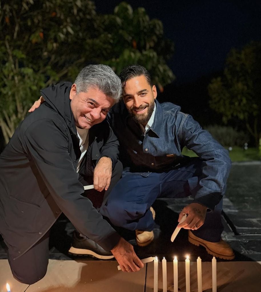 Maluma con su papá, el señor Luis Londoño.