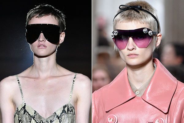 Shield sunglasses de Gucci y Miu Miu