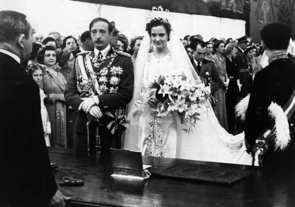 El rey Zog I de Albania, en su boda con la condesa, en Tirana, el 27 de abril de 1938