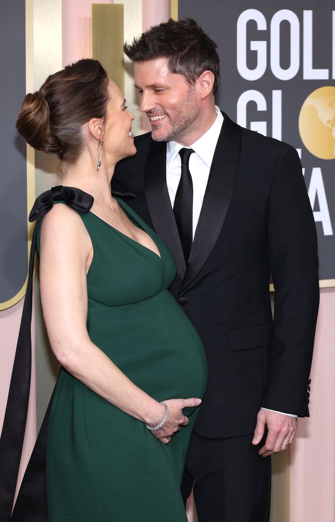 BEVERLY HILLS, CALIFORNIA - JANUARY 10: Hilary Swank and Philip Schneider attend the 80th Annual Golden Globe Awards at The Beverly Hilton on January 10, 2023 in Beverly Hills, California. (Photo by Monica Schipper/The Hollywood Reporter via Getty Images)