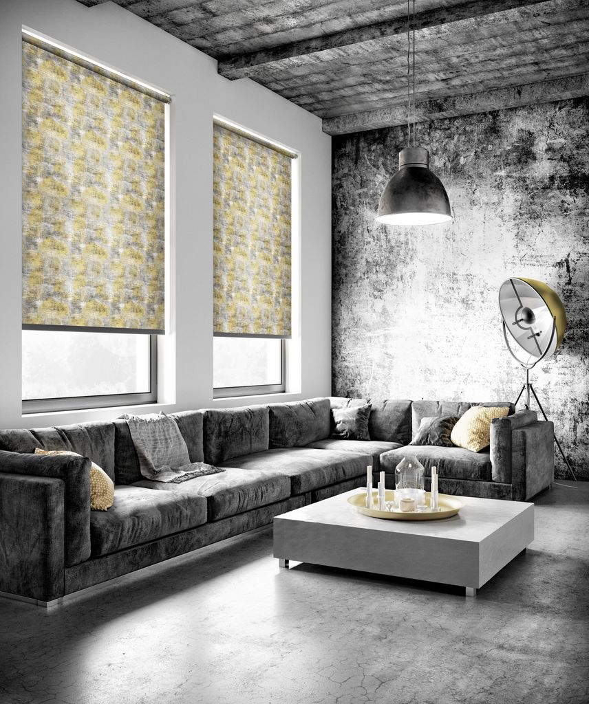 Salón decorado en gris