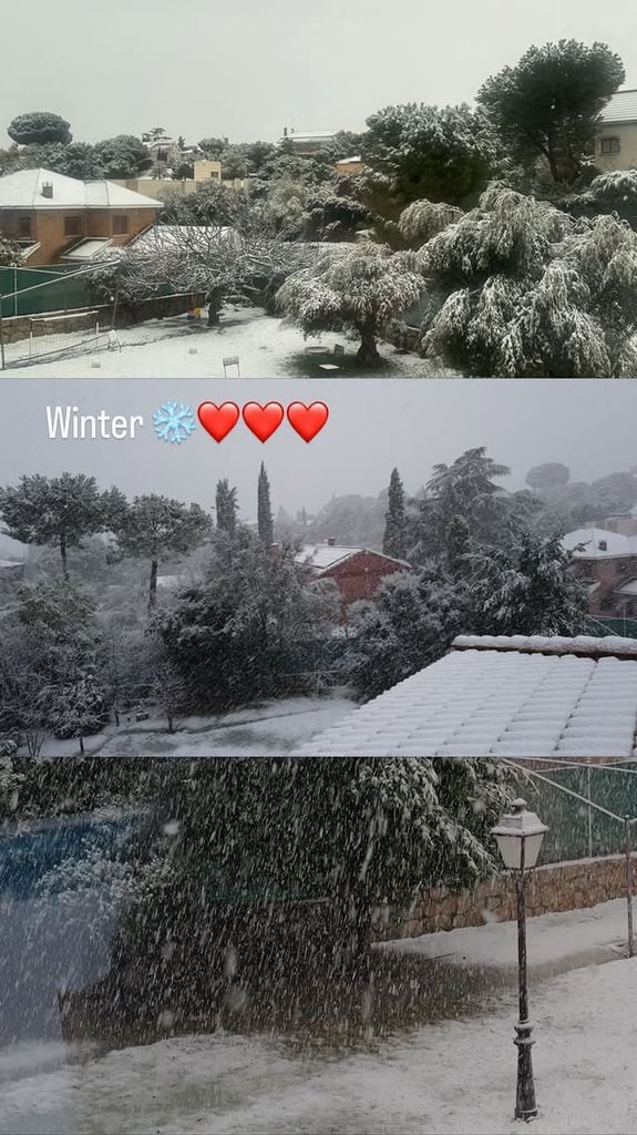 Matías Novoa también compartió algunas postales de la nevada.