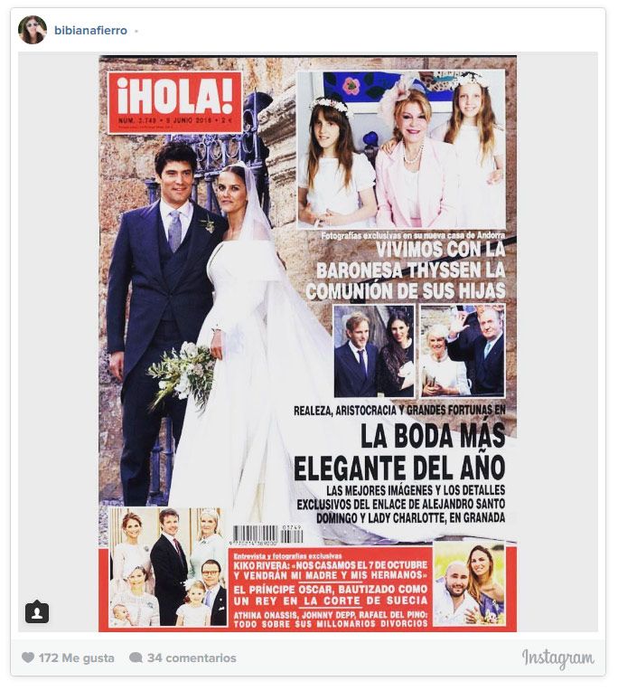 Imagen publicada en el perfil de Instagram de Bibiana Fierro

