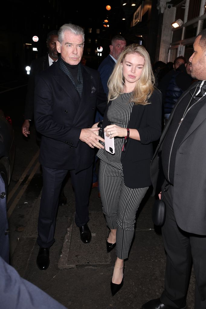 Actor Pierce Brosnan and granddaughter, Isabella Sophie Smith 