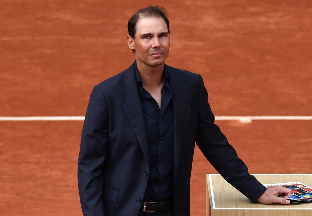 Rafael Nadal en el Roland-Garros Complex en Paris.