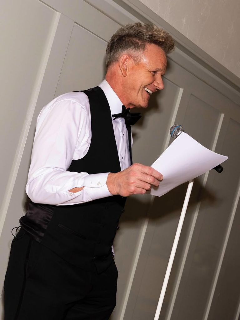 Gordon Ramsay preparó a conciencia el discurso que dio durante el banquete  nupcial