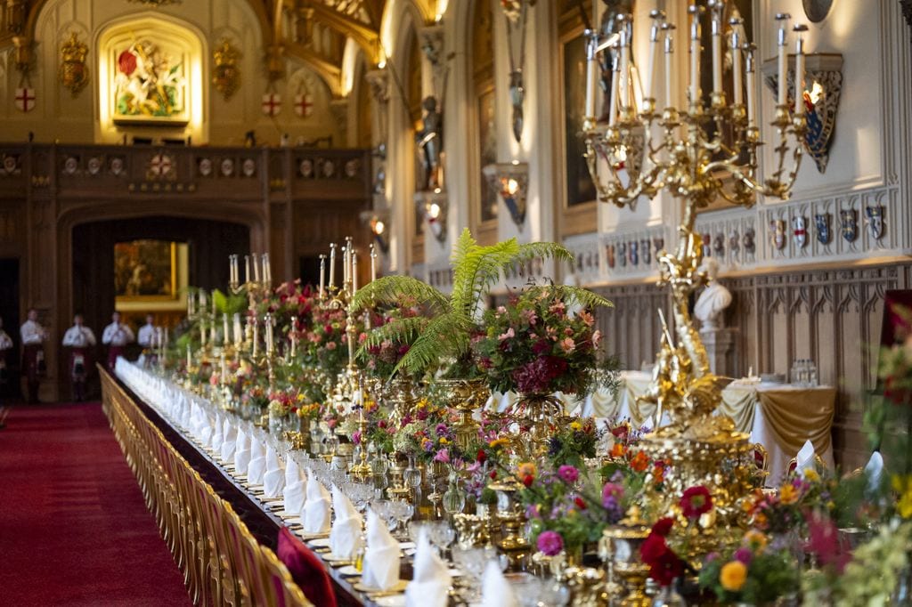 Cena de gala en el castillo de Windsor para el matrimonio Trump
