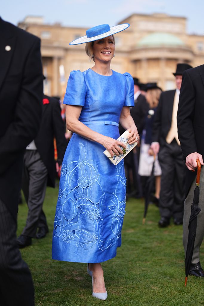 Zara Tindall en la Royal Garden Party de Buckingham Palace.