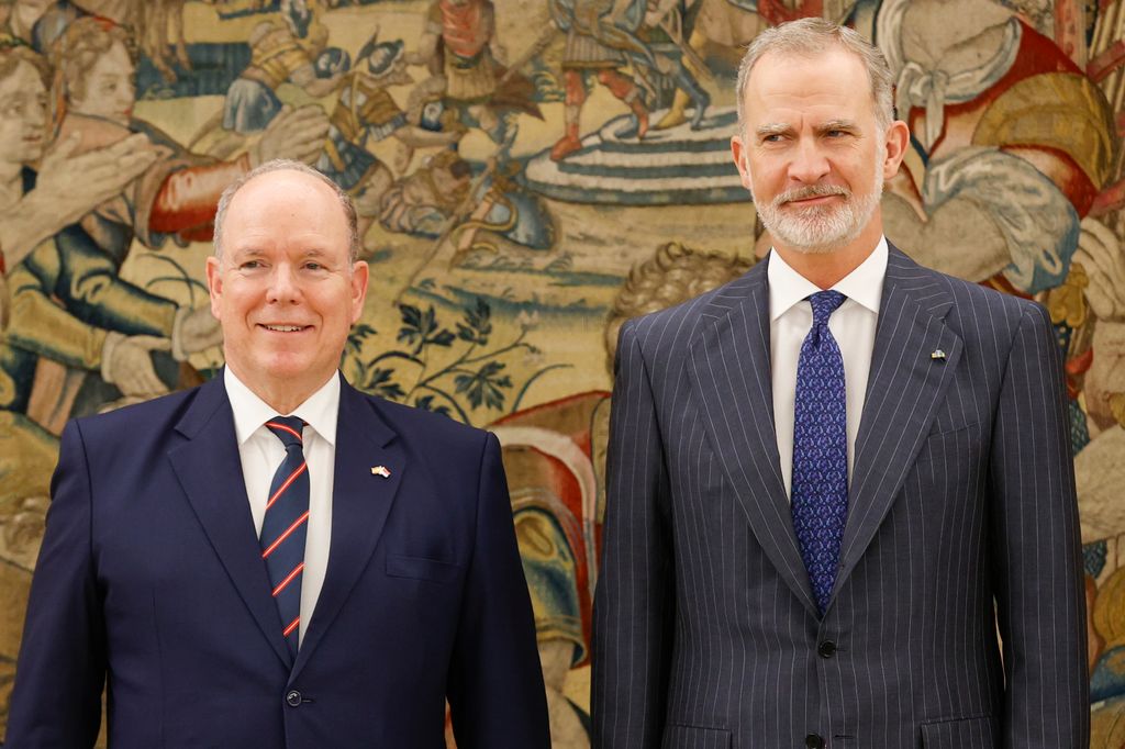 El rey Felipe VI en su encuentro con Alberto de Mónaco