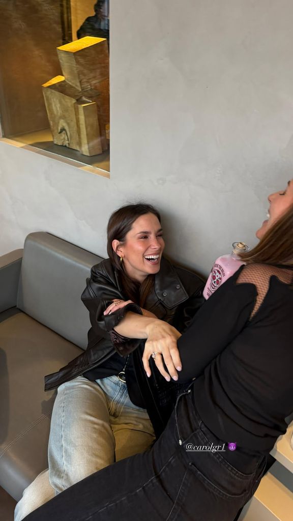 María Pombo en el cumpleaños de Marc Márquez