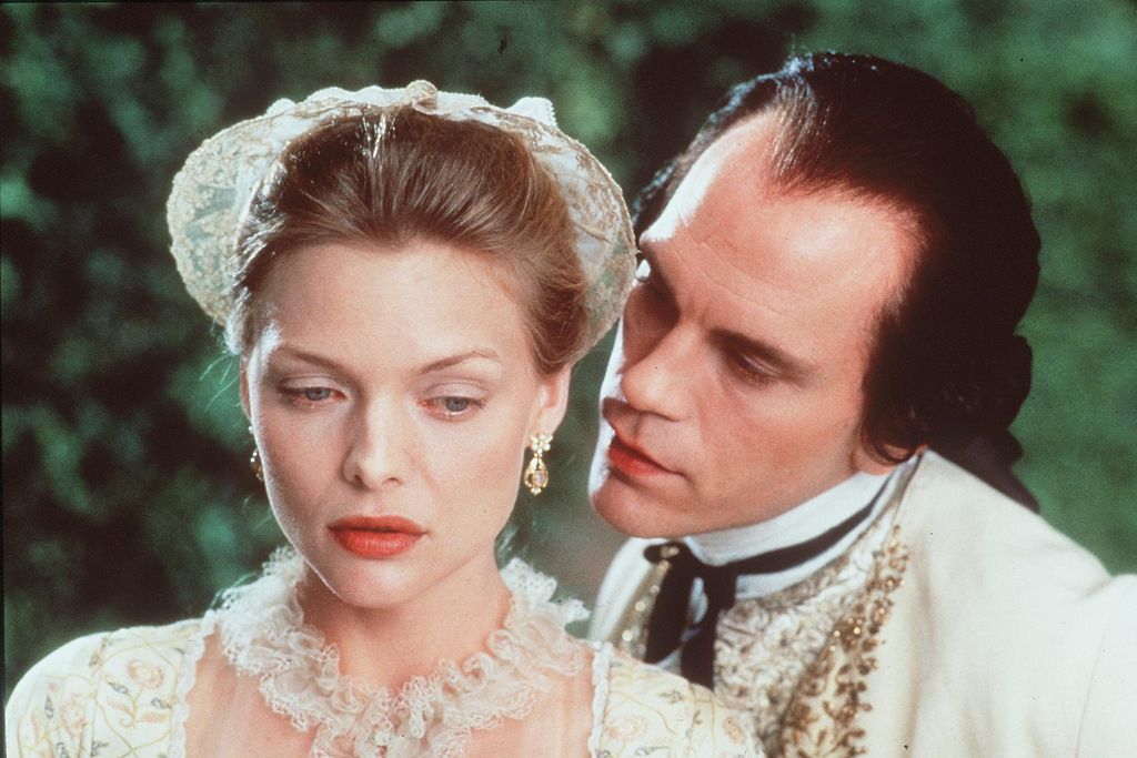 Michelle Pfeiffer y John Malkovich en la película 'Las amistades peligrosas'