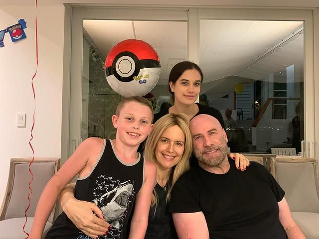 La familia Travolta-Preston antes del fallecimiento de Kelly