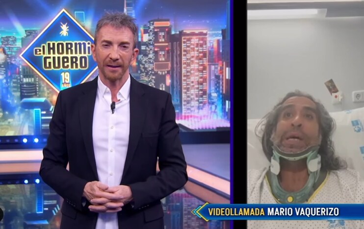 Plano medio de la conexión con Mario Vaquerizo desde el Hormiguero