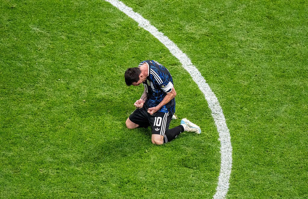 Leo Messi celebrando el pase de Argentina a la final del Mundial 2026