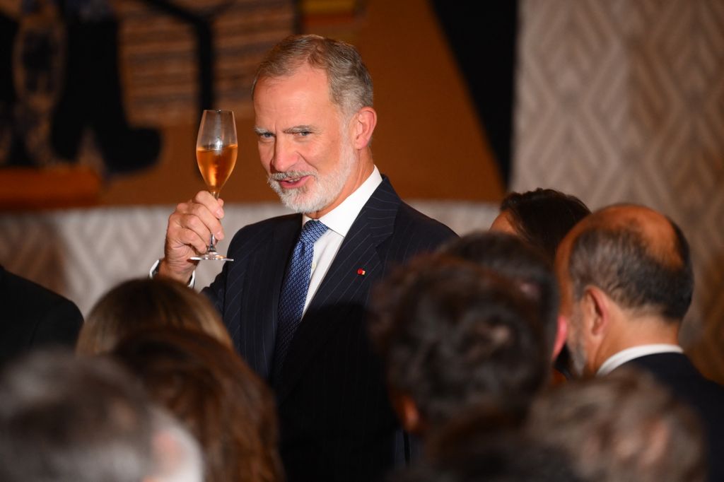 El rey Felipe VI brindando