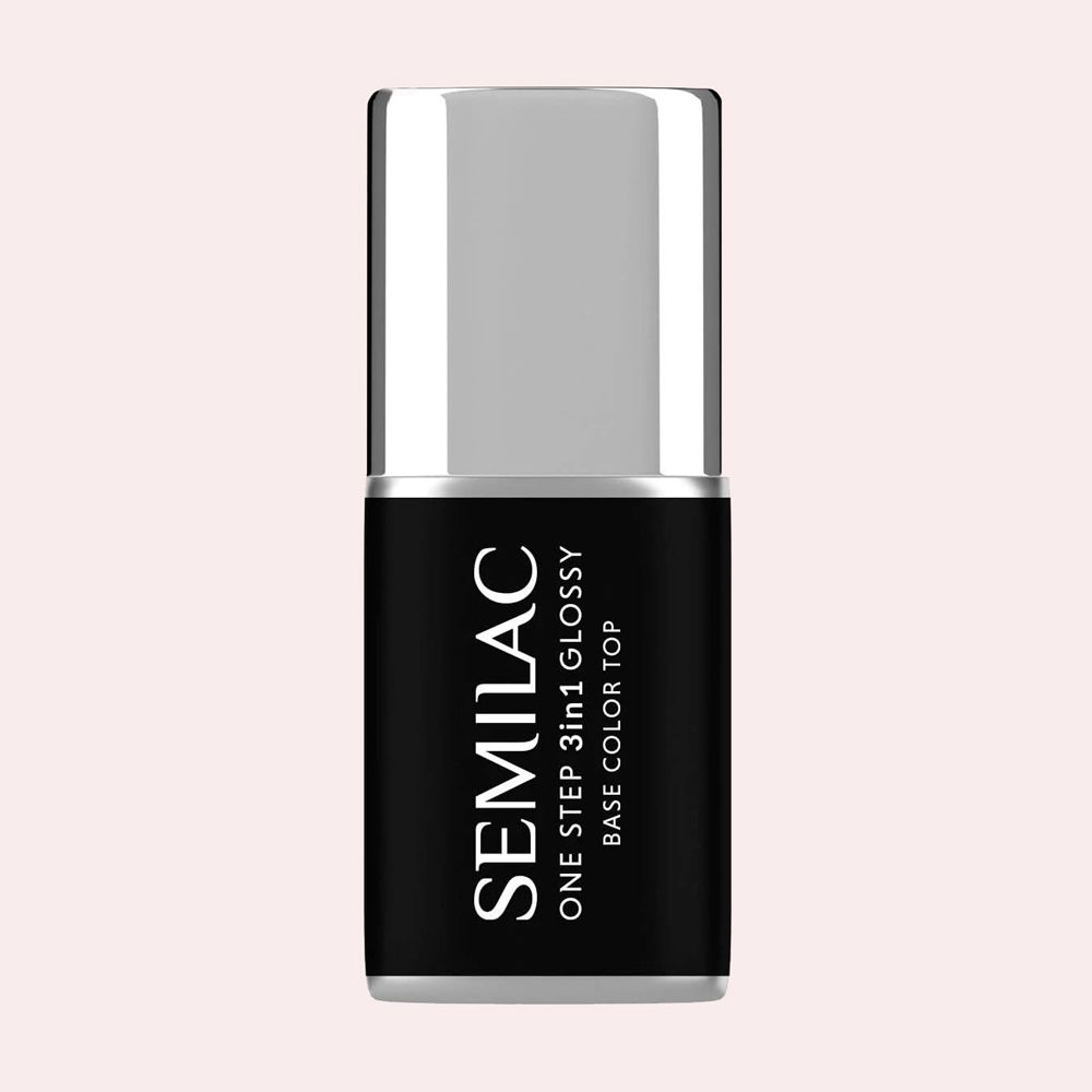S190 Semilac Esmalte de uñas UV 3 en 1 One Step Glossy The Black