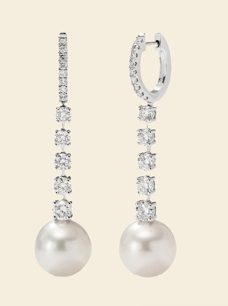 Pendientes de boda con perlas de Suarez para novias