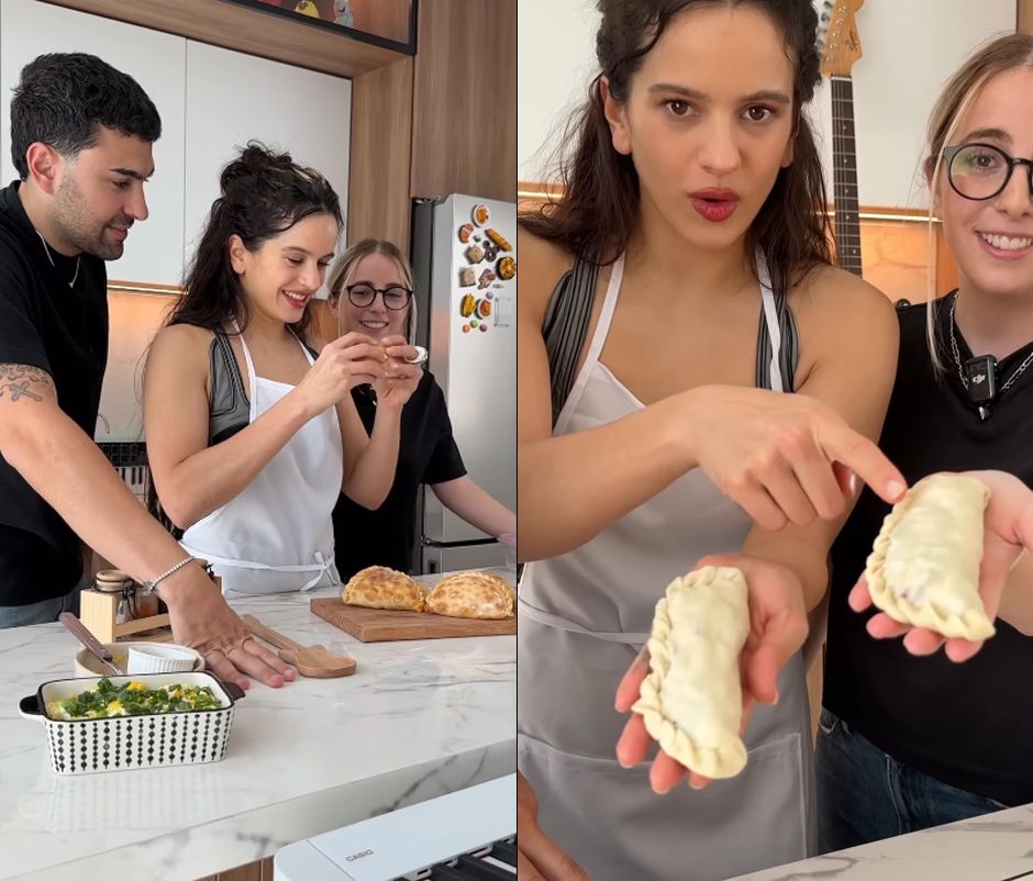 "Lo que pides y lo que te llega", bromea Rosalía, tras hacer el repulgue.