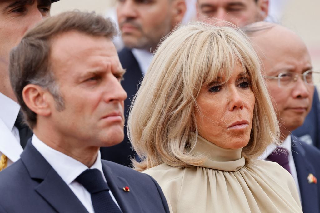 Emmanuel Macron y Brigitte Macron en Hanoi 