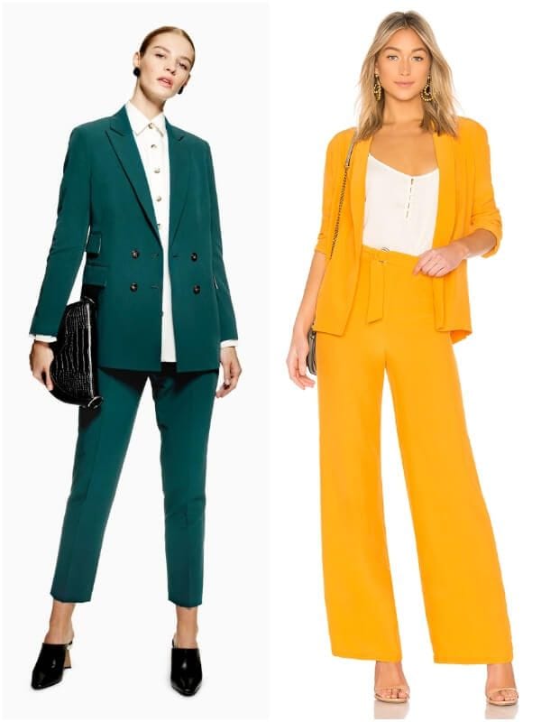 Trajes verde y amarillo de Topshop y L'academie