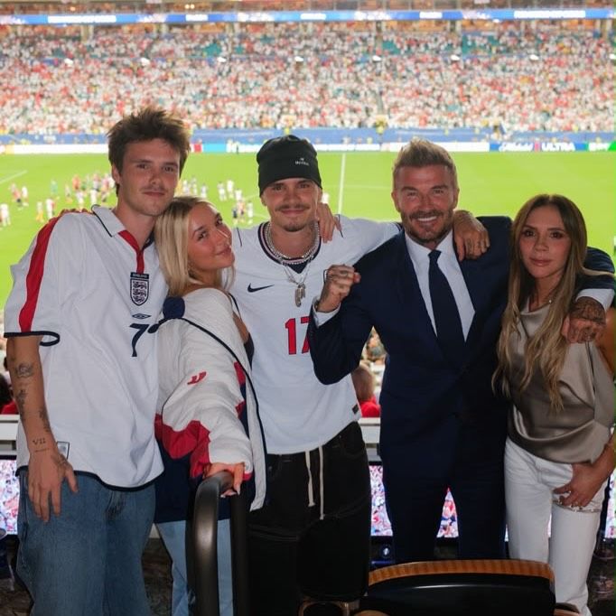 Los Beckham celebran la victoria de Inglaterra