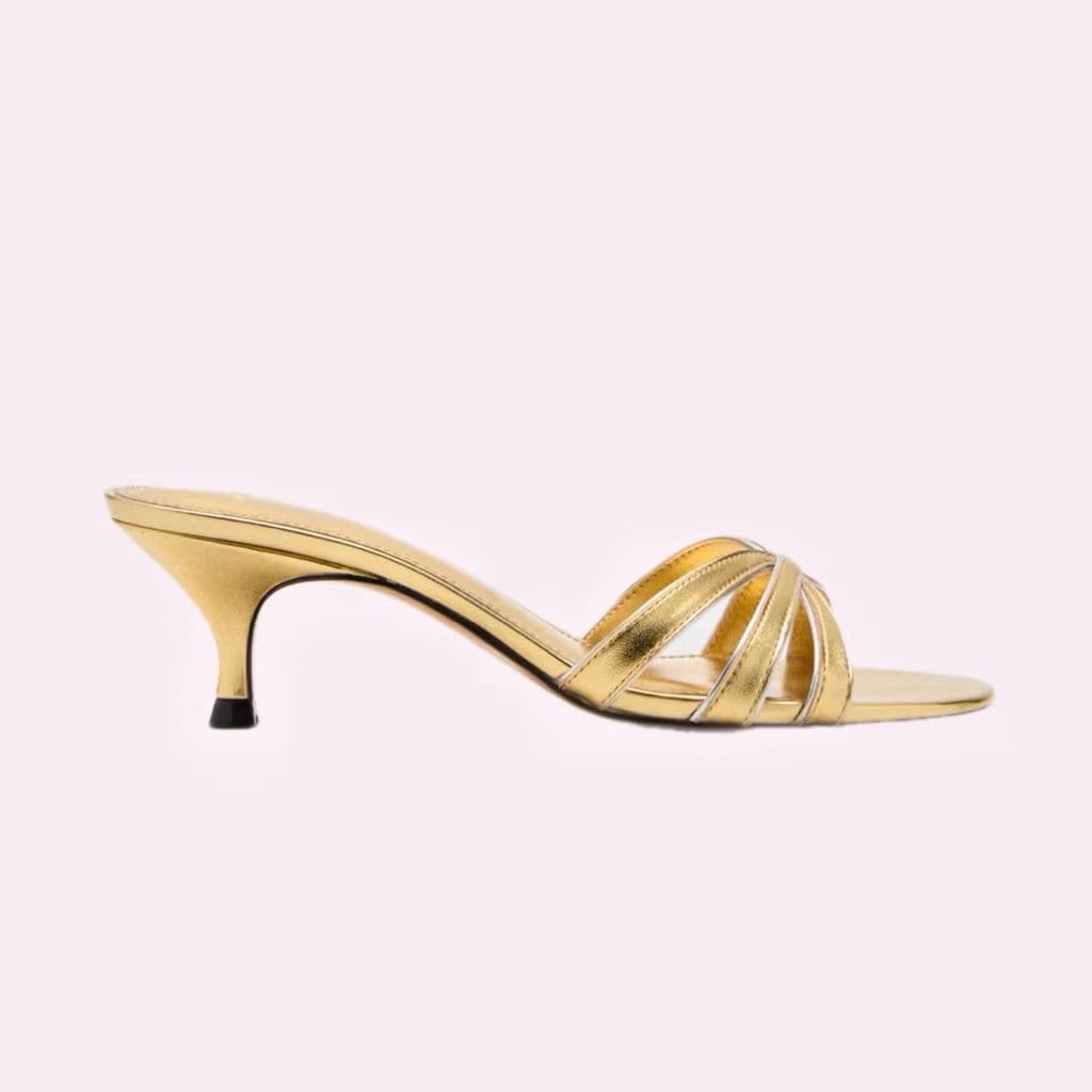Sandalias doradas de Mango