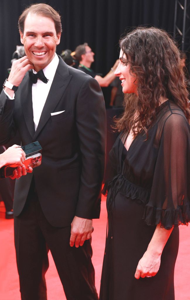 Rafa Nadal and Mery Perelló are seen at the Laureus World Sports Awards Madrid 2025 at Galería de Cristal on April 21, 2025 in Madrid, Spain. (Photo by Patricia J. Garcinuno/Getty Images for Laureus)