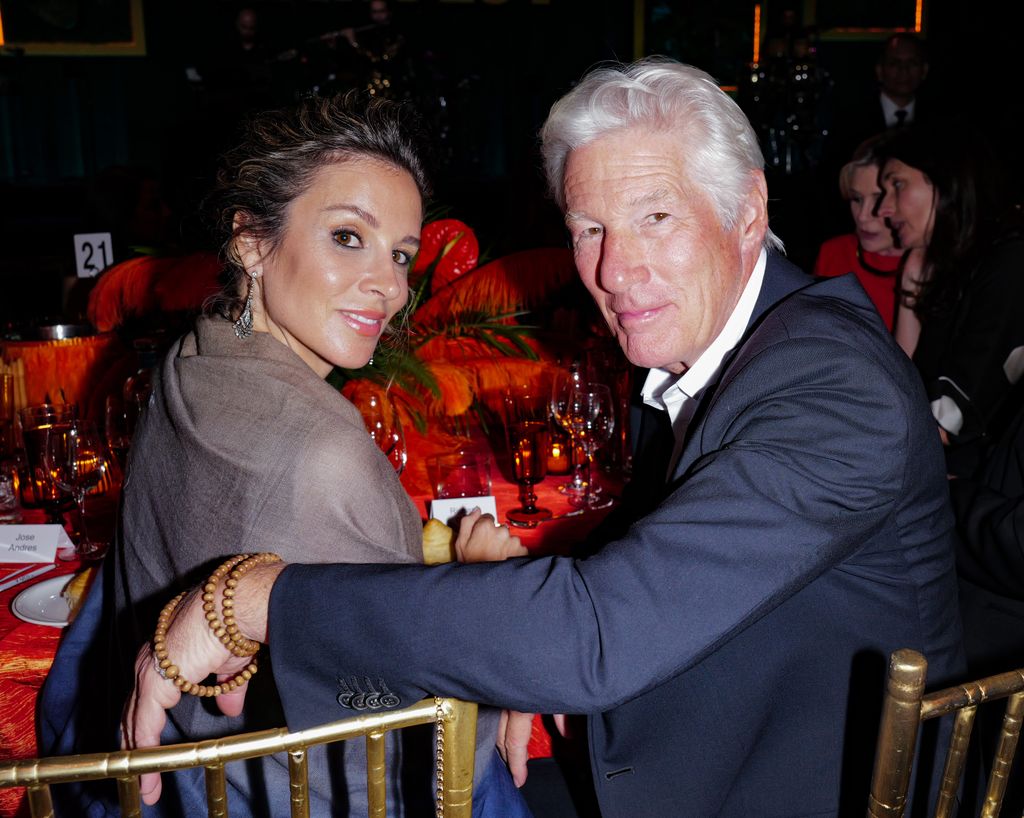 Alejandra Silva y Richard Gere en la gala benéfica Carnaval en Cipriani, Nueva York