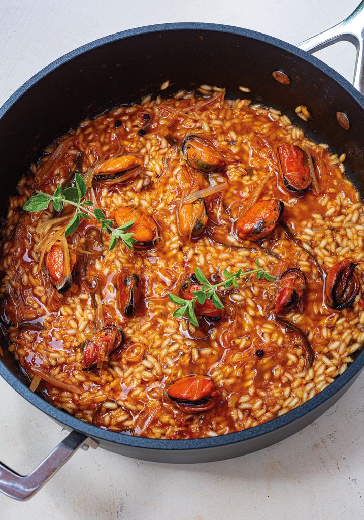 Arroz de mejillones y algas