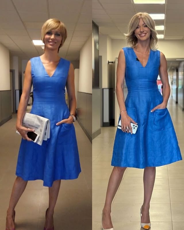 Susanna Griso con el mismo vestido azul 9 años después