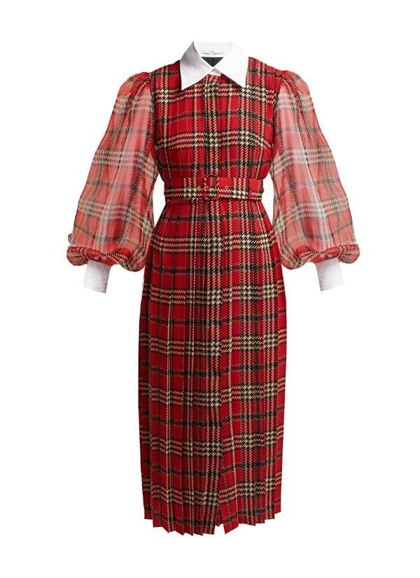 Kate Middleton con vestido de cuadros