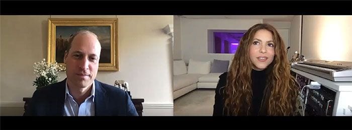 Shakira en charla con Guillermo de Inglaterra