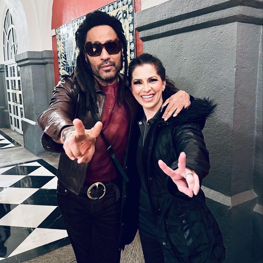 Alessandra Rosaldo y Lenny Kravitz