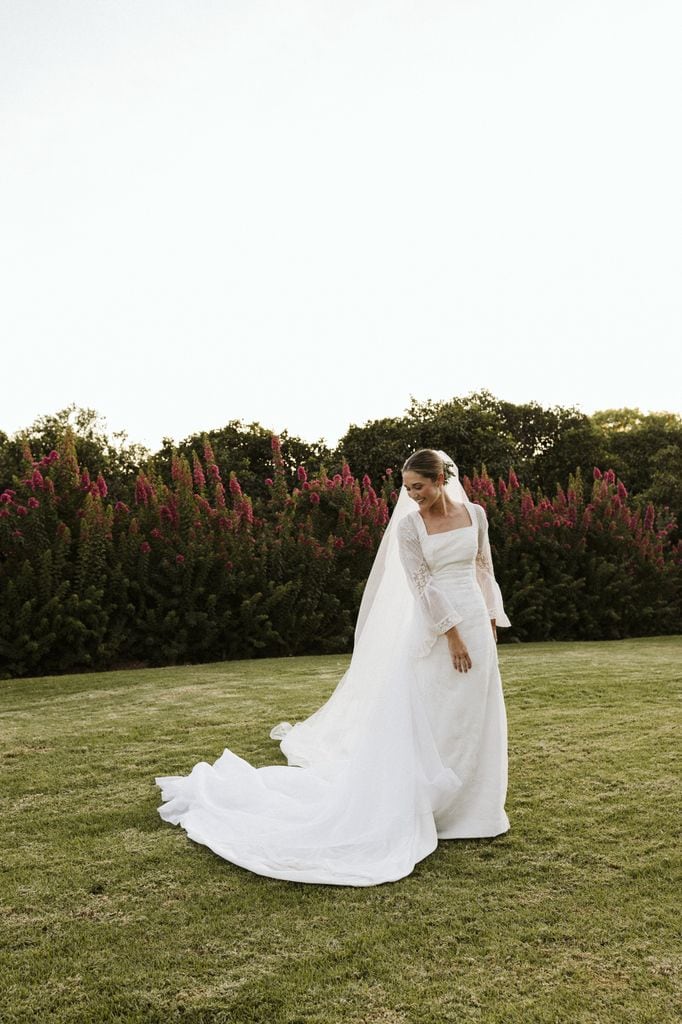 Vestido de novia de Belén Miranda con retales vintage