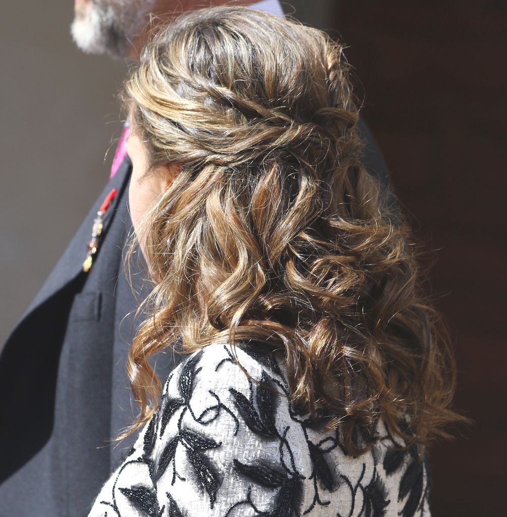 Doña Letizia en la entrega del Premio Cervantes en la universidad de Alcalá de Henares, el 20 de abril de 2017