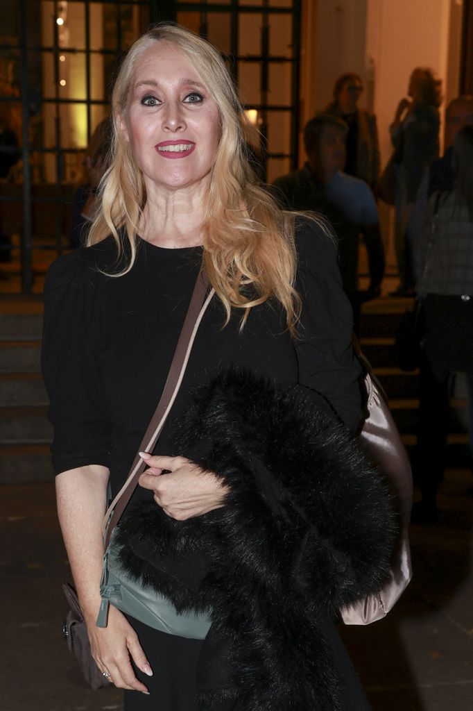 Geraldine Larrosa en el funeral del padre de Rafael Amargo