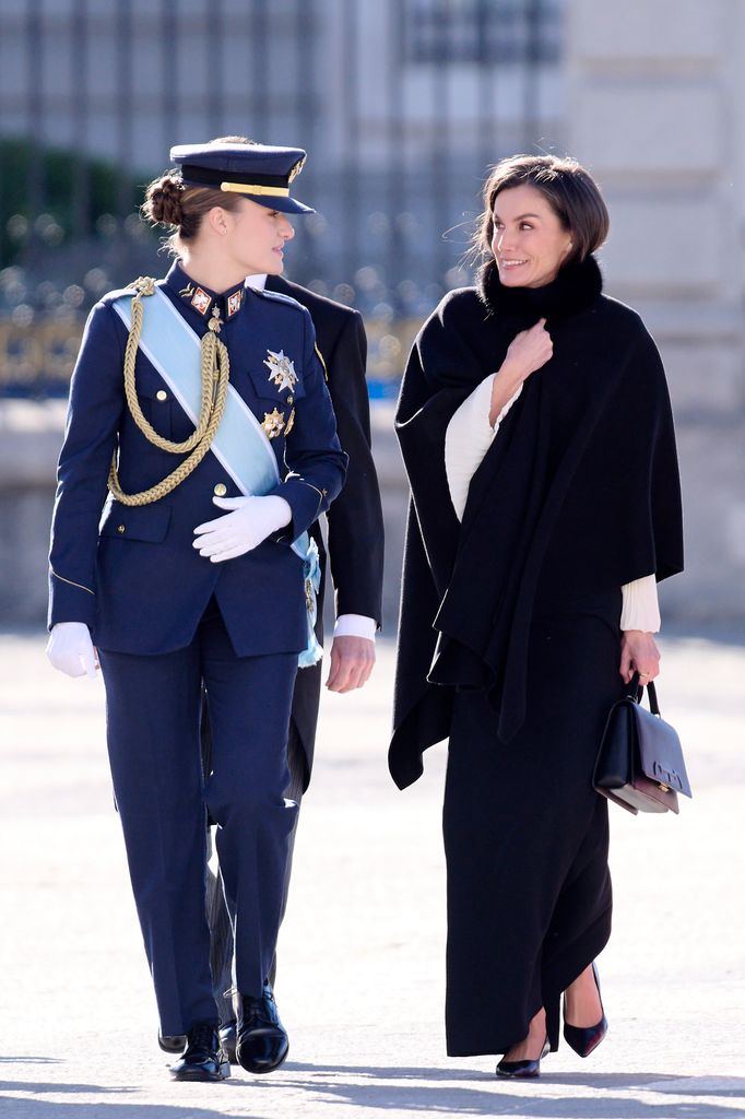 La reina Letizia y su hija Leonor, la futura reina de España. 
