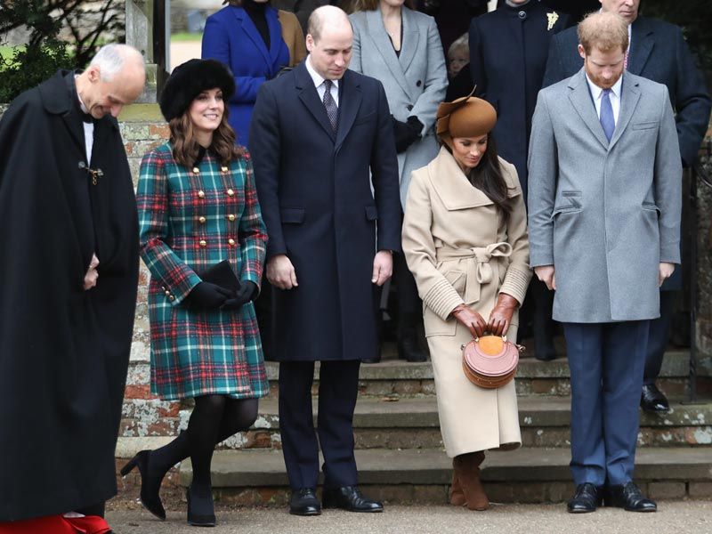 Los príncipes de Gales con los duques de Sussex
